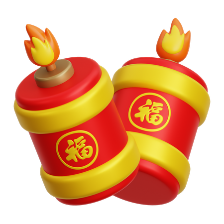 Chinese Firecracker 1  3D Icon