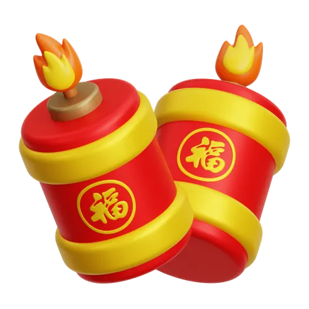 Chinese Firecracker 1  3D Icon