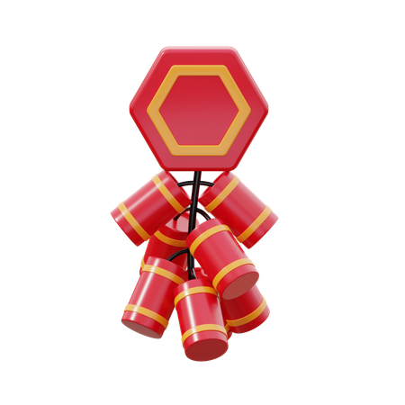 Chinese Firecracker  3D Icon