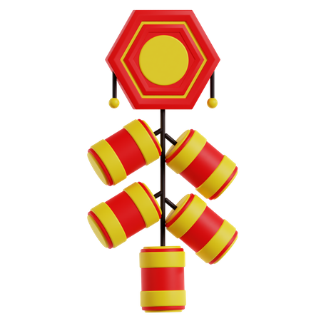 Chinese Firecracker  3D Icon