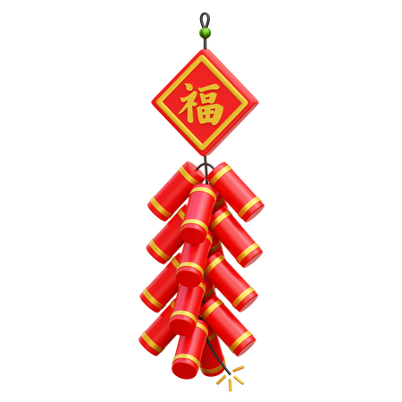 Chinese Firecracker  3D Icon