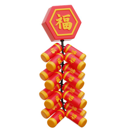 Chinese Firecracker  3D Icon