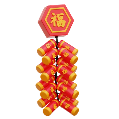 Chinese Firecracker  3D Icon