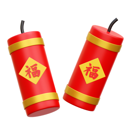 Chinese Firecracker  3D Icon