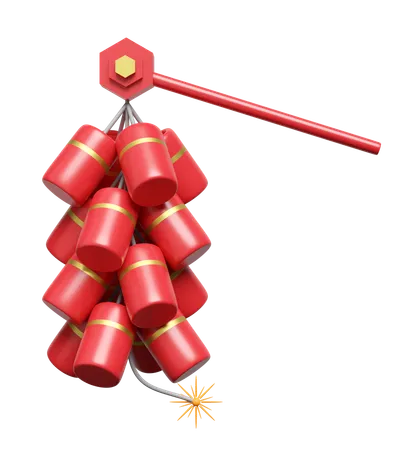 Chinese Firecracker  3D Icon