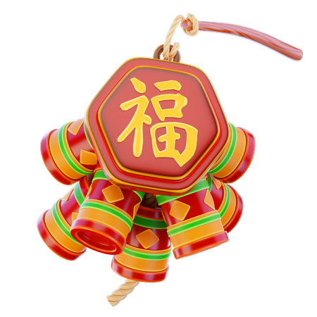 Chinese Firecracker  3D Icon