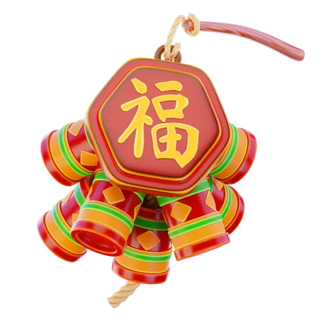 Chinese Firecracker  3D Icon