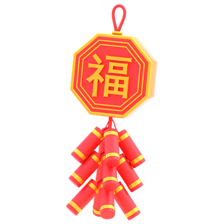 Chinese Firecracker  3D Icon