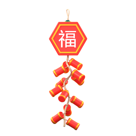 Chinese Firecracker  3D Icon