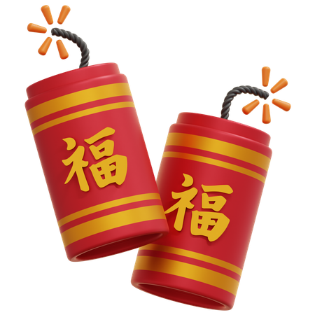 Chinese Firecracker  3D Icon