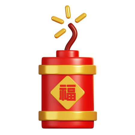 Chinese Firecracker  3D Icon
