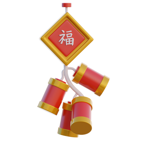 Chinese Firecracker  3D Icon