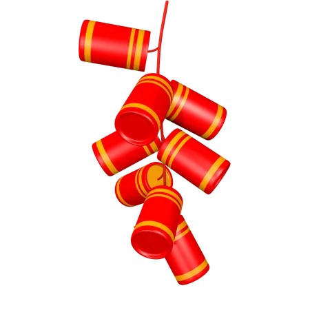 Chinese Firecracker  3D Illustration