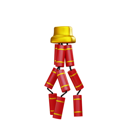 Chinese firecracker 3D Illustration