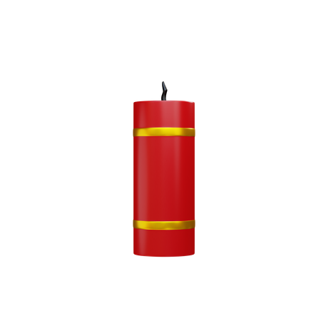 Chinese firecracker  3D Illustration