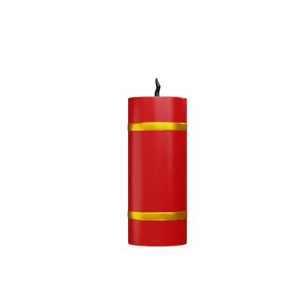 3 D Rendering Chinese New Year A Firecracker Illustration Object 3D Illustration