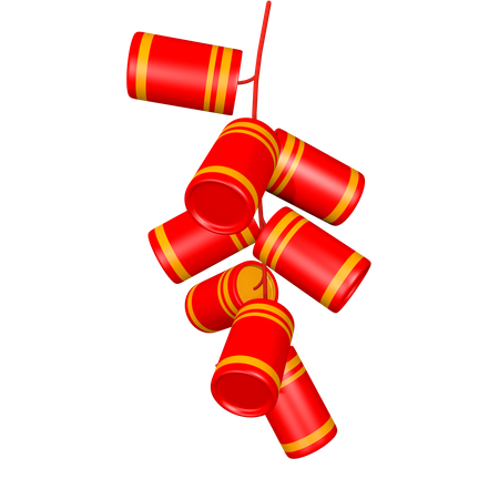 Chinese Firecracker  3D Illustration