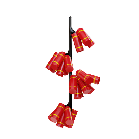 Chinese firecrackers  3D Illustration