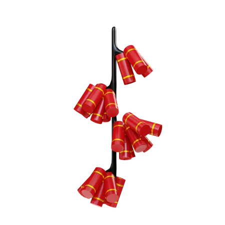 Chinese firecrackers  3D Illustration