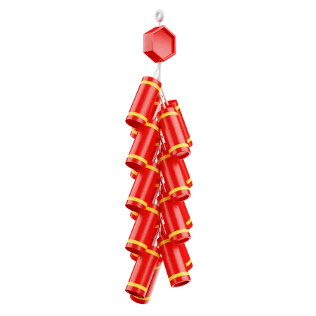 Chinese Firecrackers  3D Illustration