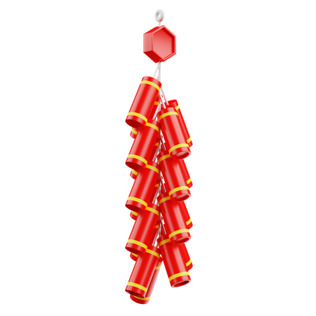 Chinese Firecrackers 3D Illustration