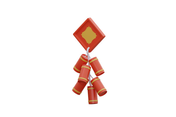 Chinese Firecrackers 3D Icon