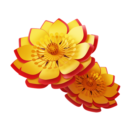 Chinese Flower  3D Icon