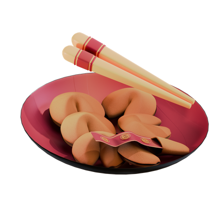 Chinese Fortune Cookies  3D Icon