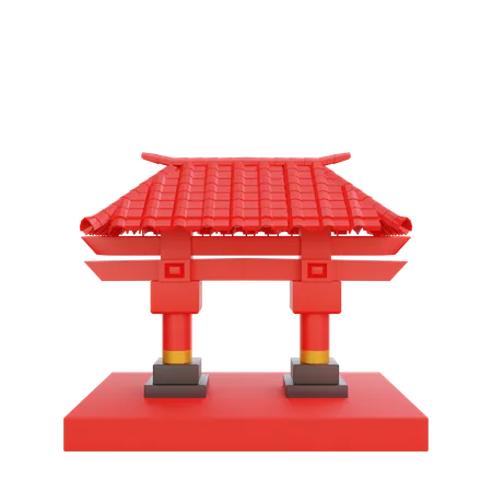 Chinese Gate  3D Icon