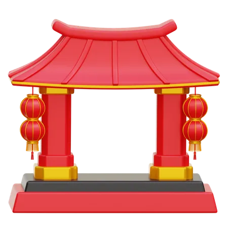Chinese Gate  3D Icon