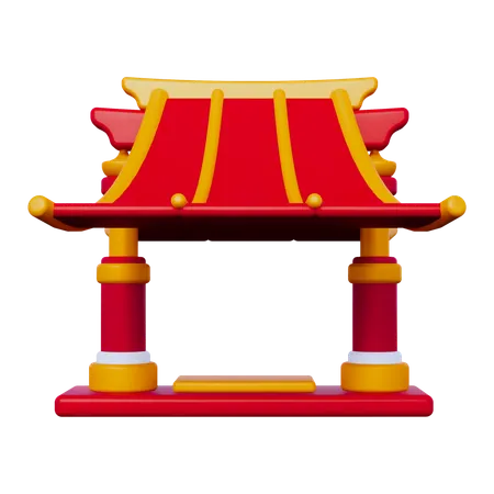 中国の門  3D Icon