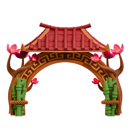 Chinese Gate  3D Icon