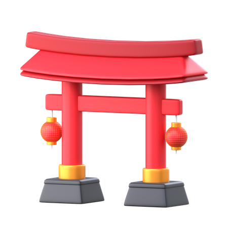 Chinese Gate  3D Icon