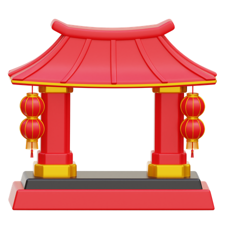 Chinese Gate  3D Icon