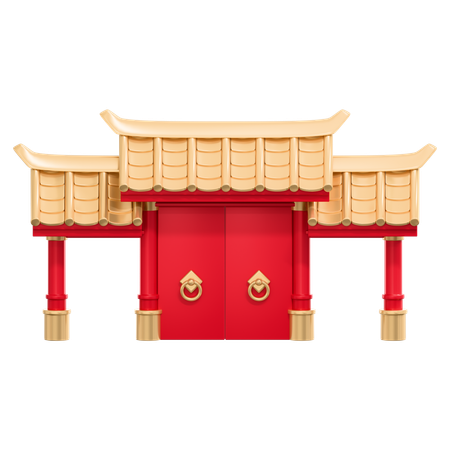 Chinese Gate  3D Icon