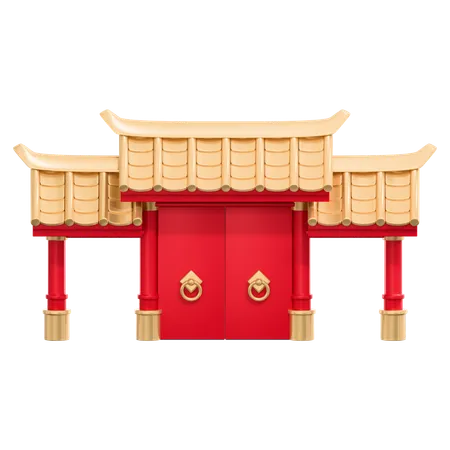 Chinese Gate  3D Icon