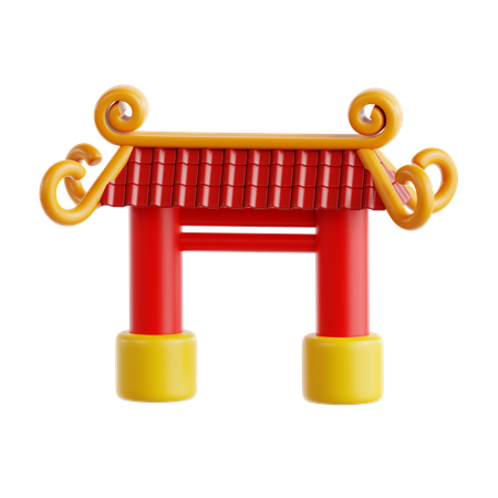 Chinese Gate  3D Icon