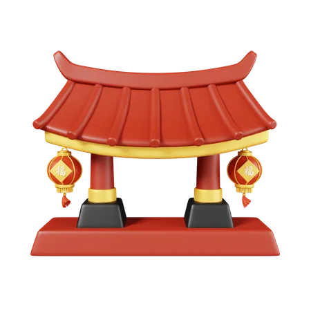 Chinese Gate  3D Icon