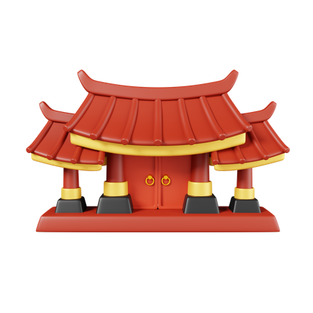 Chinese Gate  3D Icon