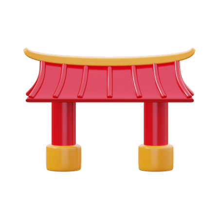 Chinese Gate  3D Icon