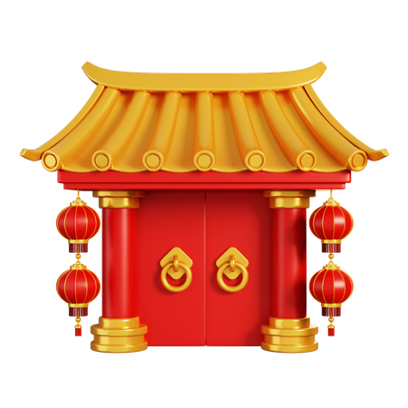 Chinese Gate  3D Icon