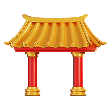 Chinese Gate  3D Icon