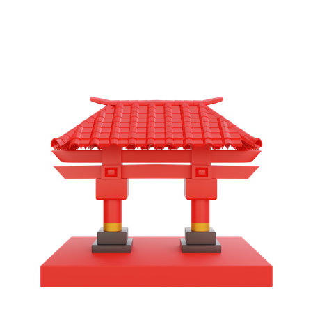 Chinese Gate  3D Icon