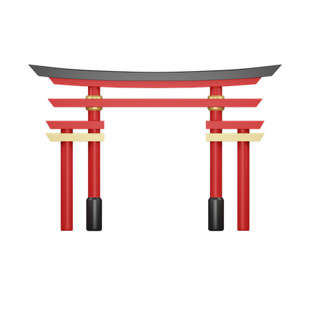 Chinese gate  3D Illustration