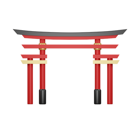 Chinese gate 3D Illustration