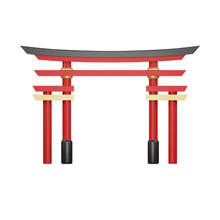 Chinese gate  3D Illustration