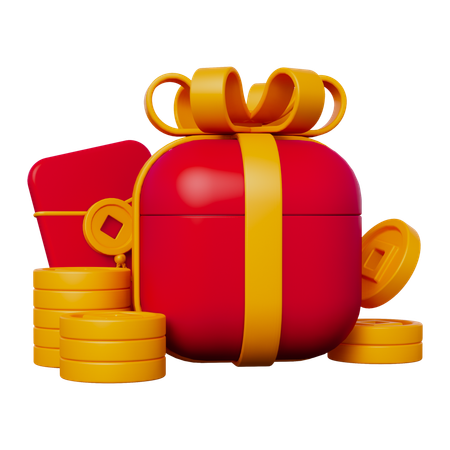 Chinese Gift Box  3D Icon