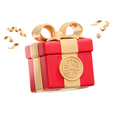 Chinese Gift Box  3D Icon