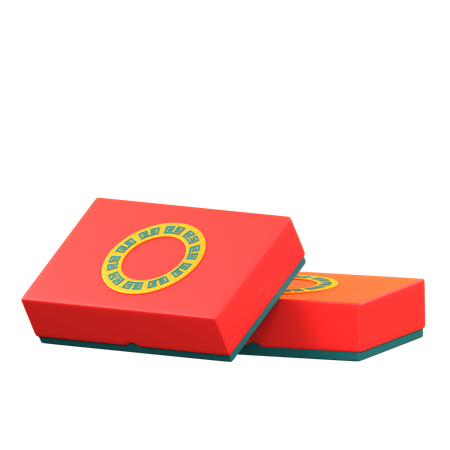 Chinese Gift Box 3D Icon