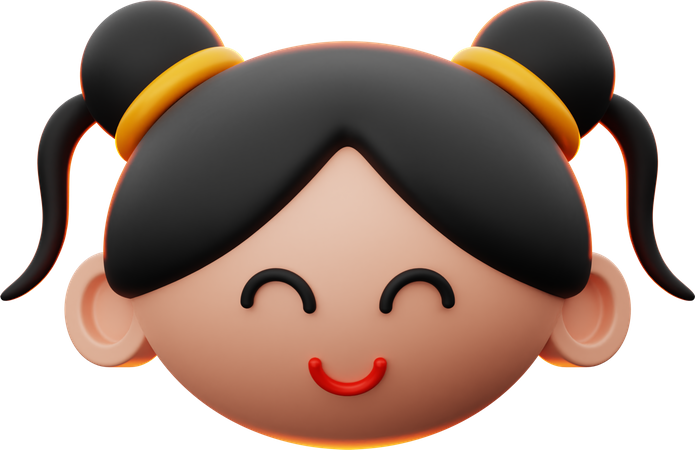 Chinese Girl  3D Icon